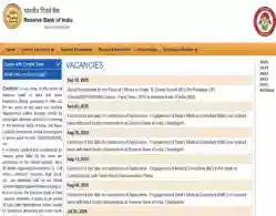 RBI Grade B Application Form 2025 Released: Post Wise Vacancies