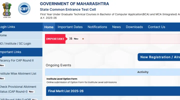 MH BCA CAP Round 2 Result 2025 Download Link Activated