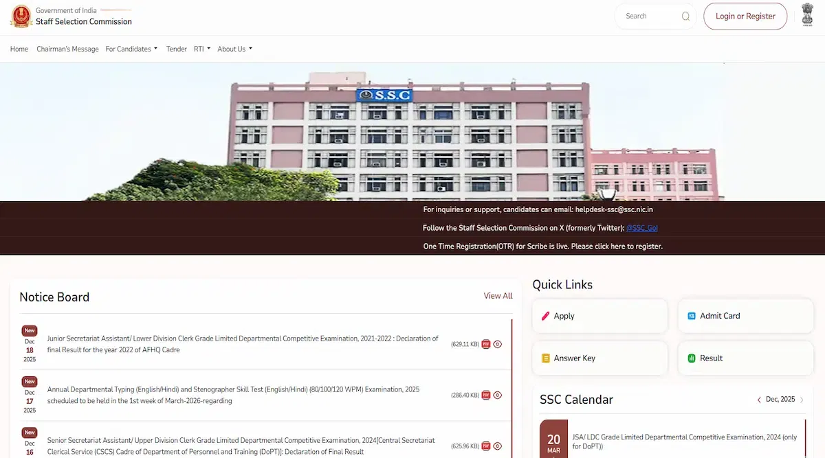 SSC CGL Tier 1 Result 2025 (OUT) LIVE Updates: Merit List PDF Link Available