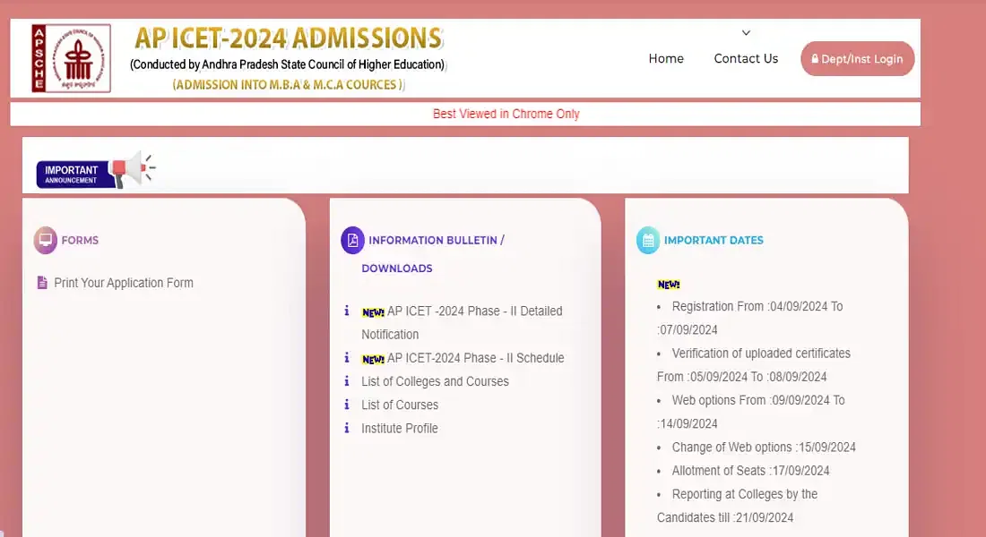 AP ICET Round 2 College Wise Allotment 2024 Download Link