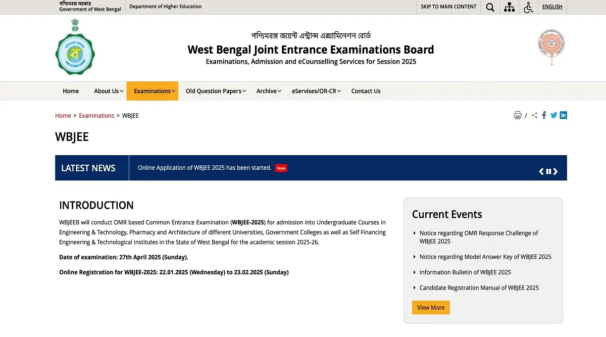 WBJEE 2025 Result (Live Updates): Download Link, Instructions 
