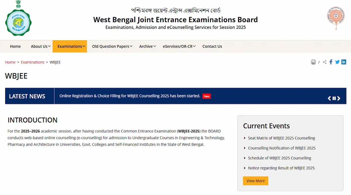 WBJEE Seat Allotment Result 2025 (Live Updates): Download Link, Instructions