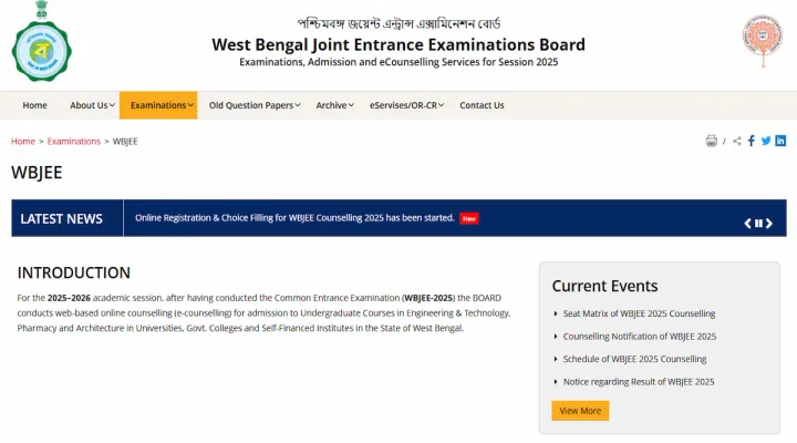 WBJEE Seat Allotment Result 2025 (Live Updates): Download Link, Instructions