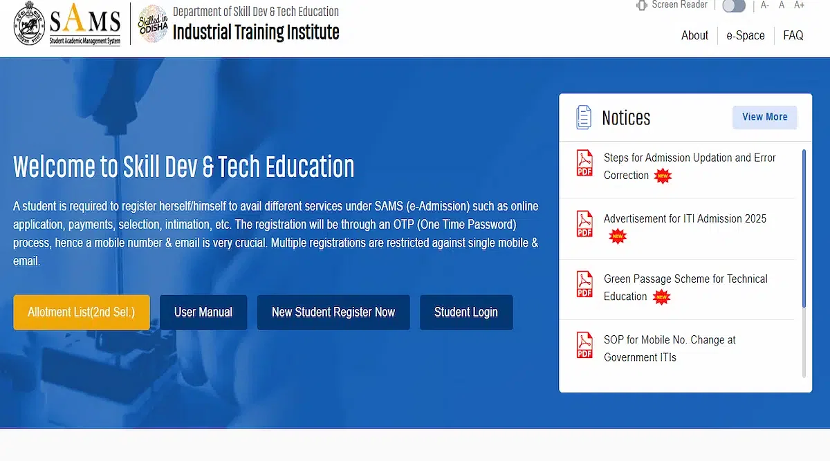 Odisha ITI Phase 2 Selection List 2025 Release Date and Time