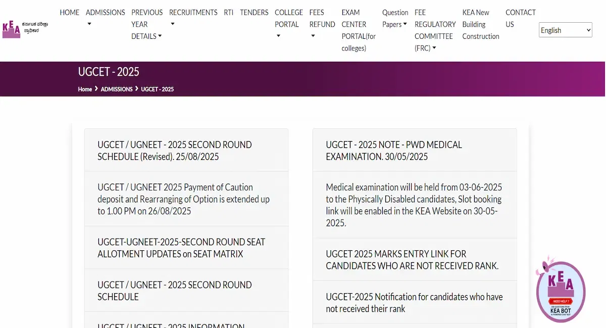 KCET Round 2 Allotment Result and Cutoff 2025 Releasing Today