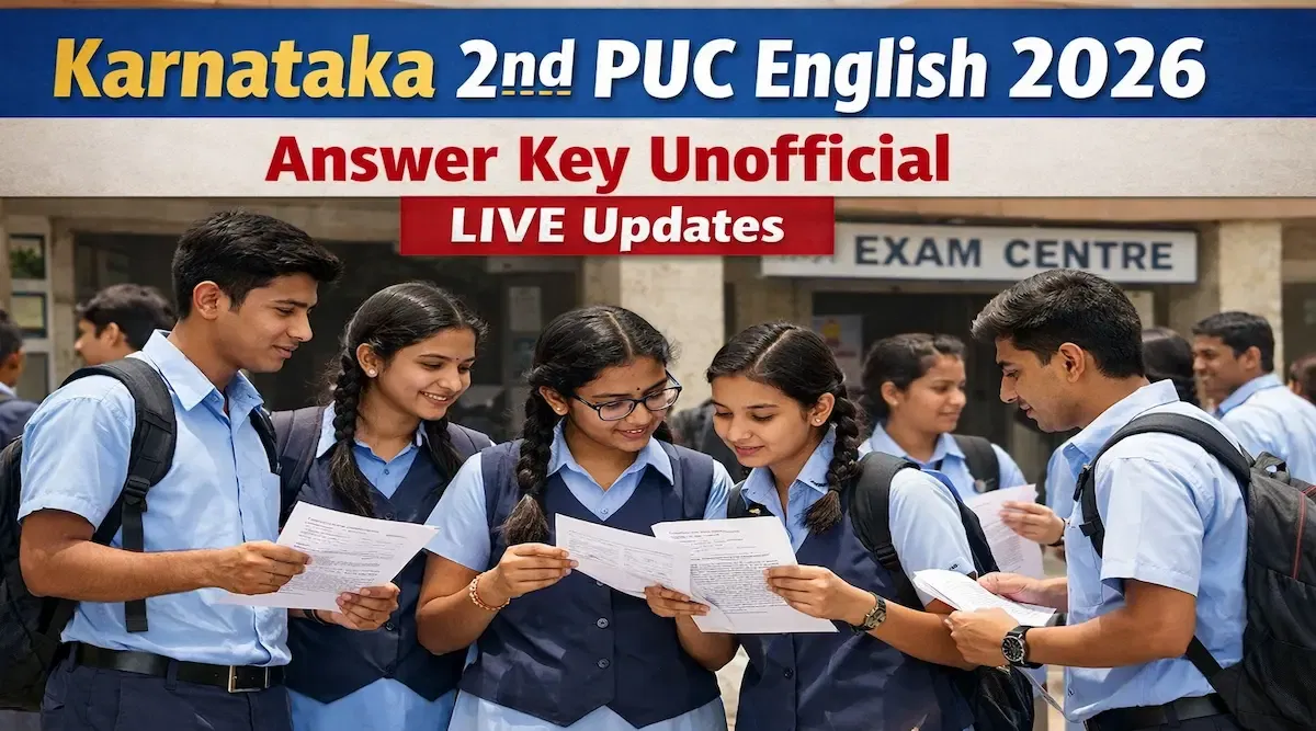 Karnataka 2nd PUC English 2026 Answer Key Unofficial LIVE Updates: Question Paper Analysis