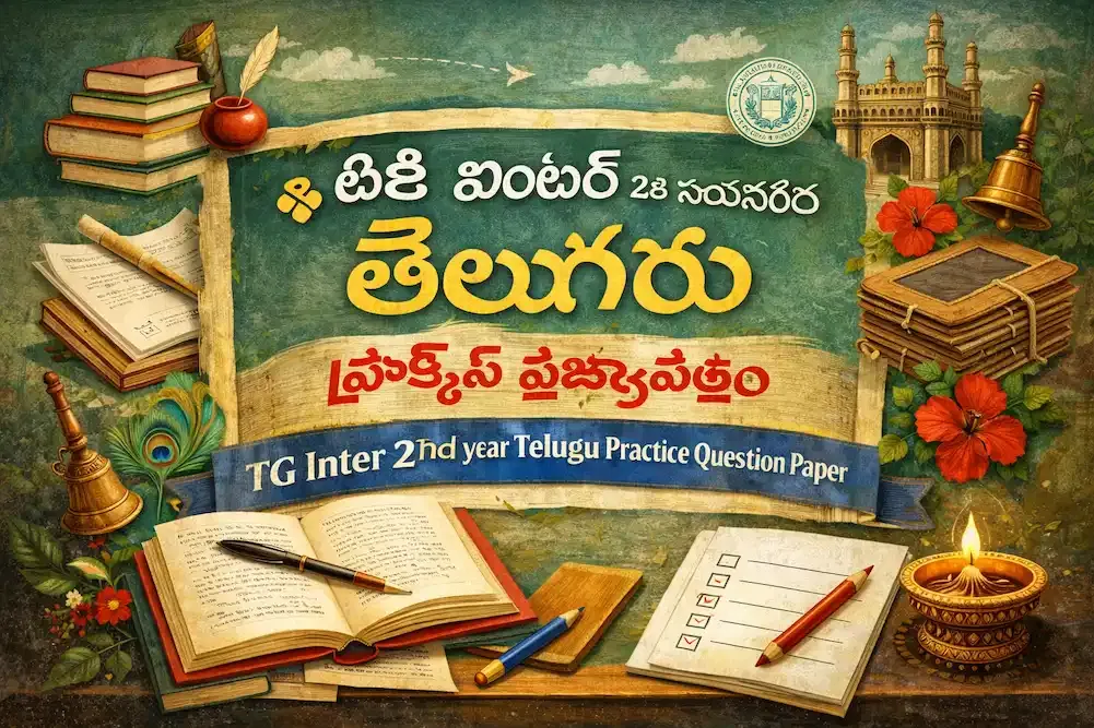 TG Inter 2026 2nd Year Telugu Practice Question Paper: Important Tips for Exam Day