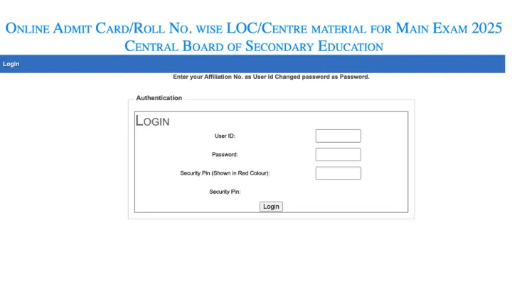 CBSE 10th Admit Card 2025 Download Link Activated
