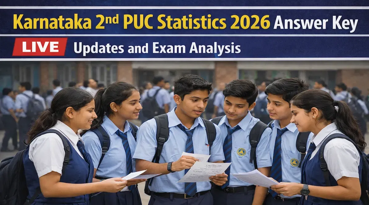 Karnataka 2nd PUC Statistics 2026 Answer Key LIVE Updates: Difficulty Level Experts Reviews