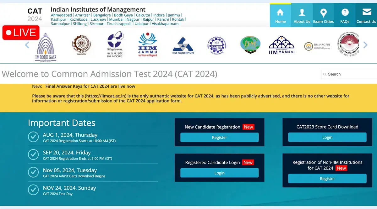 CAT 2024 Result (LIVE): Link Soon at iimcat.ac.in, IIM CAT Cutoff Score