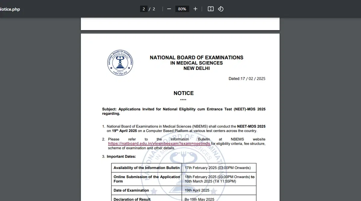 NEET MDS Eligibility Criteria 2025: Internship Deadline, Instructions