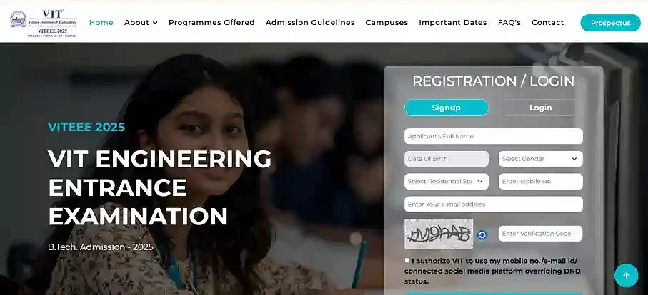 VITEEE 2025 Registration Begins: Application Link, Exam Date, Instructions