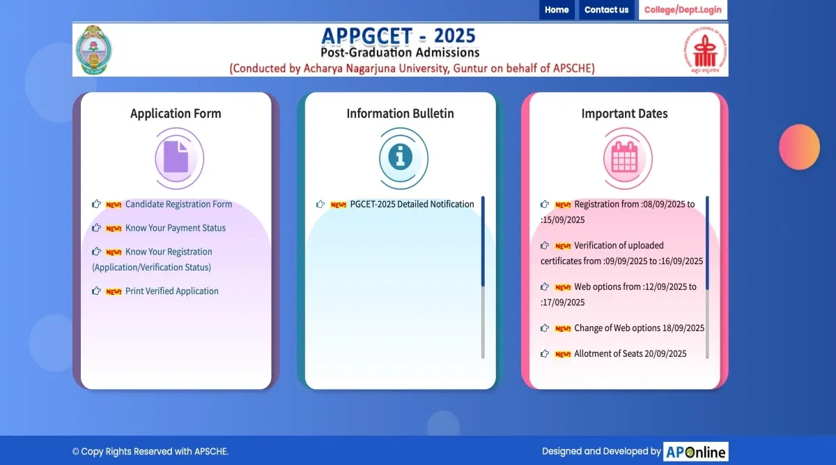 AP PGCET Phase 1 Registration Ongoing: Last Date, Instructions