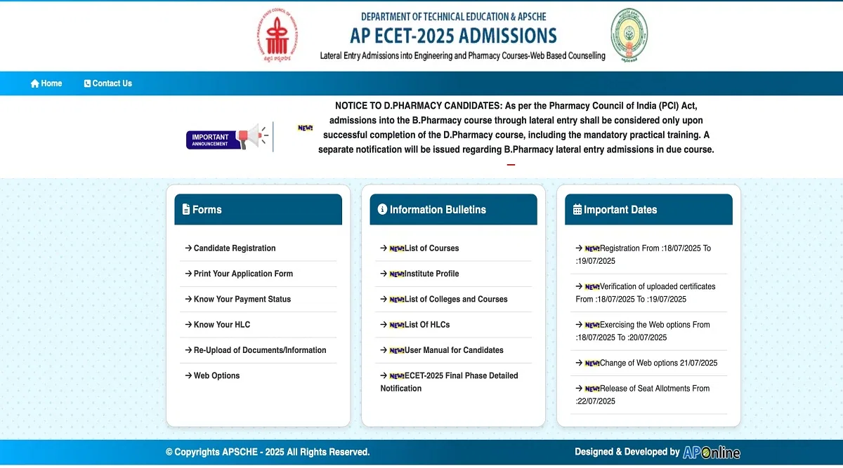 AP ECET Second Phase Seat Allotment 2025 Expected Release Time