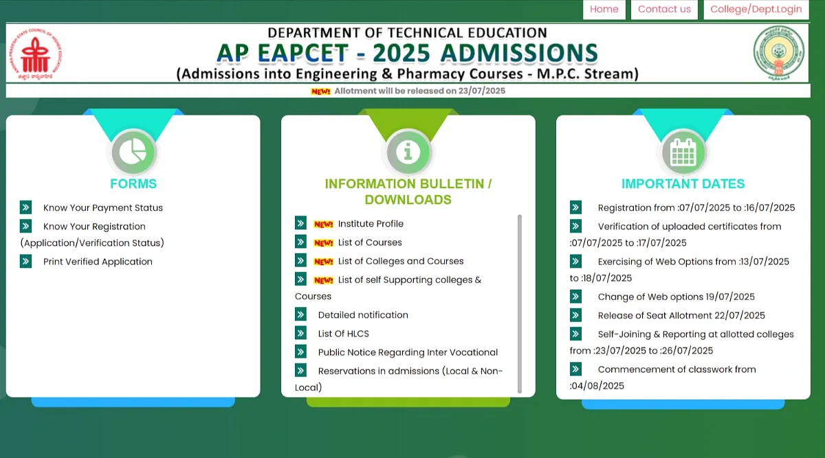 eapcet-sche.aptonline.in AP EAMCET Seat Allotment Order 2025 Download Link (Activated)