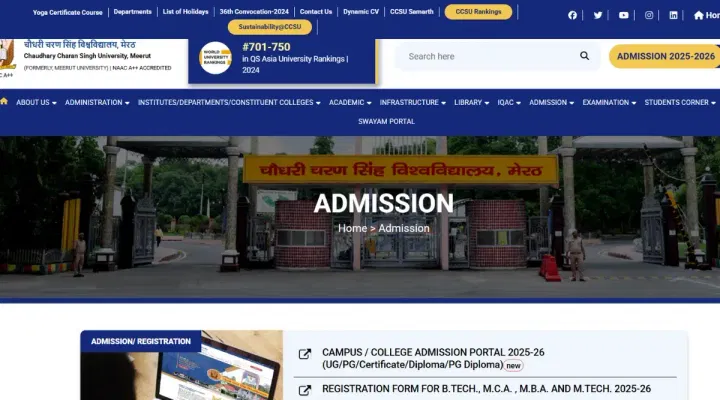 CCSU PG Application Form 2025 Released: Steps to register, instructions