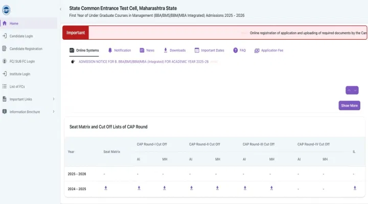 MH BBA Admission 2025 Registration Last Date