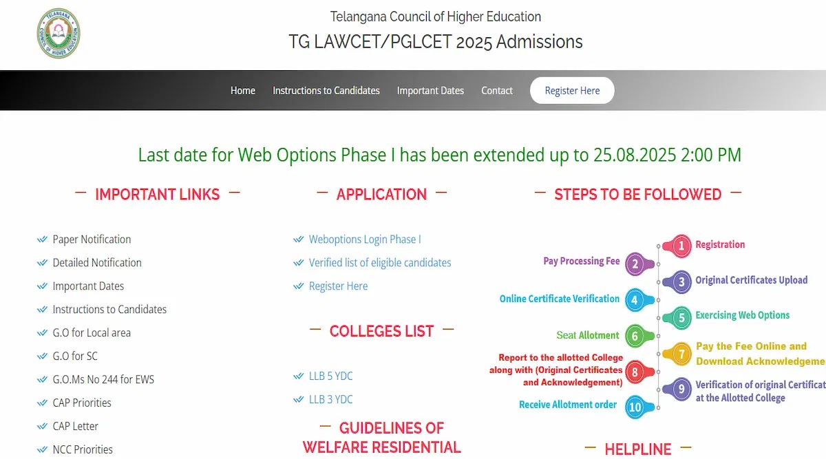 TG LAWCET 2025 Seat Allotment Result (Live Updates): Download Link Expected Soon