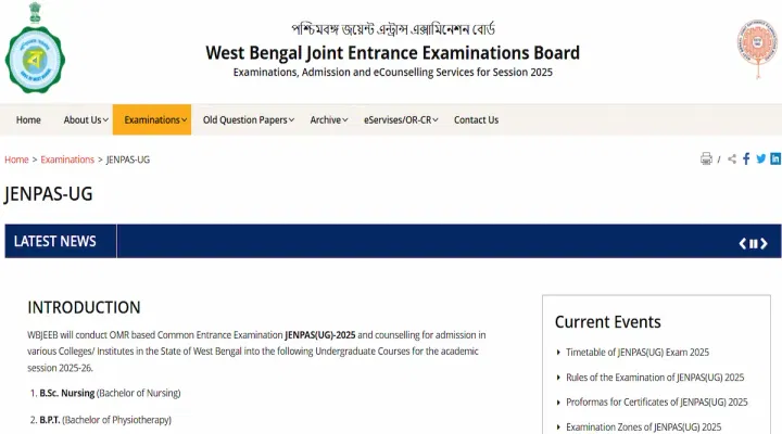 WB JENPAS Exam Dates 2025 (Released): Check Complete Schedule