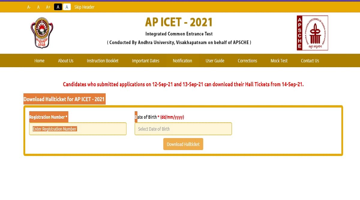 AP ICET 2021 Admit Cards Released Online Today