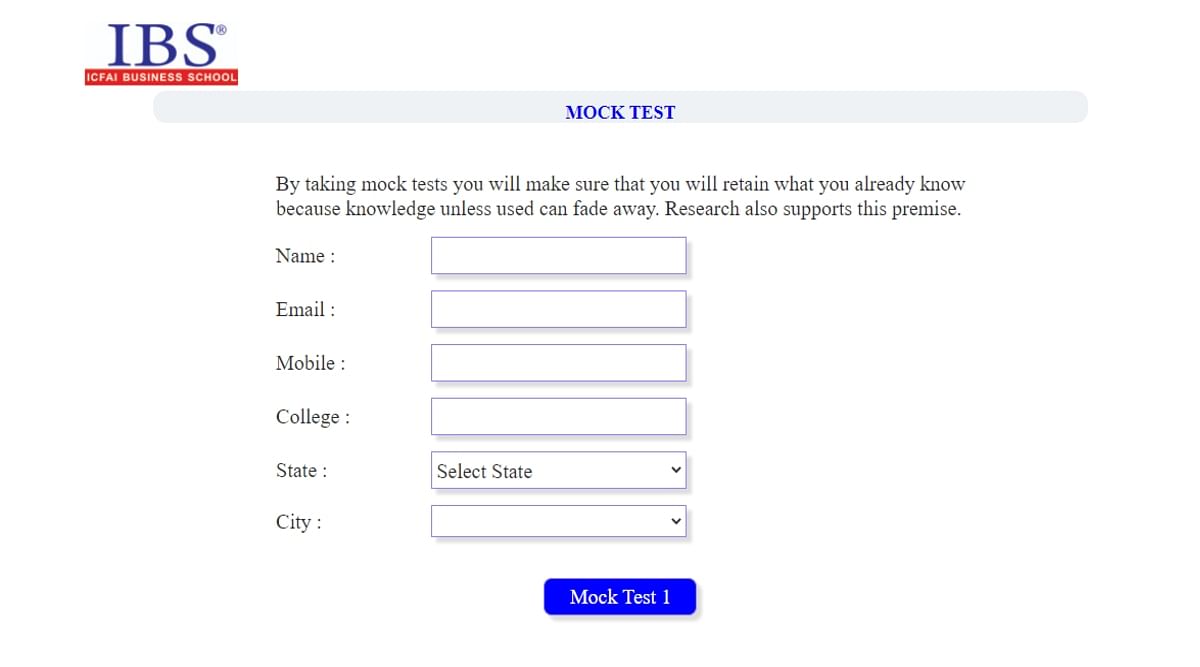 IBSAT 2021 Mock Test Released Online @ibsindia.org
