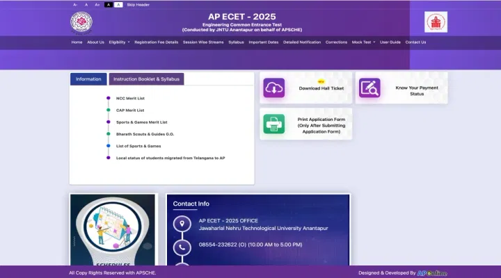 AP ECET Hall Ticket 2025 Download Link (Activated)