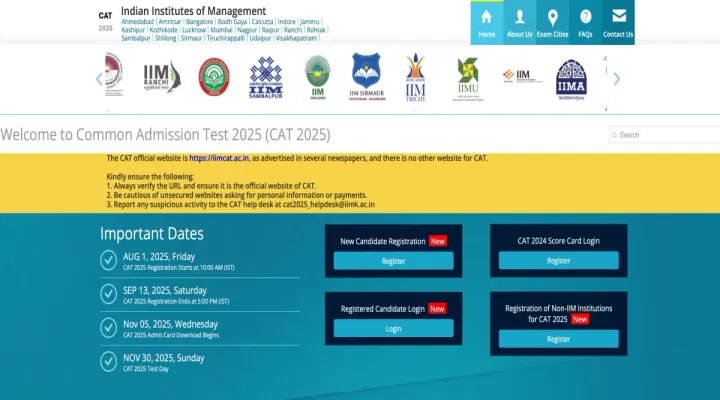 CAT 2025 Official Website Launched: Direct Link, Important Dates
