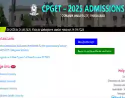TS CPGET Phase 1 Seat Allotment 2025 Download Link Activated