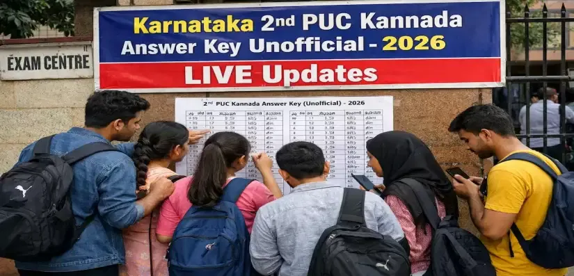 Karnataka 2nd PUC Kannada Answer Key Unofficial 2026 LIVE Updates: Question Paper Analysis