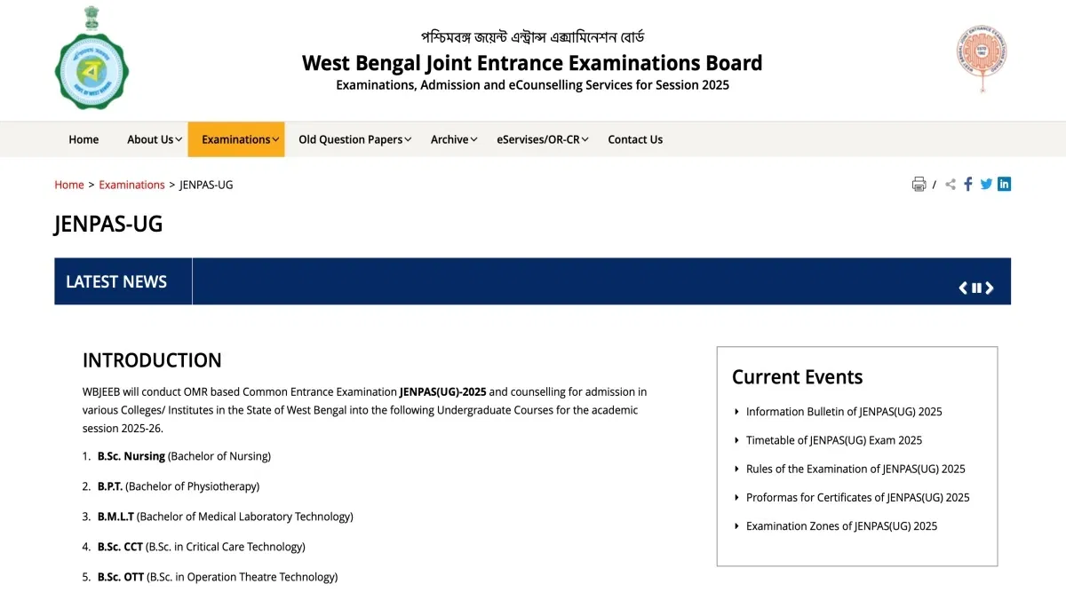 WB JENPAS UG Admit Card 2025 LIVE Updates: Download Link Soon