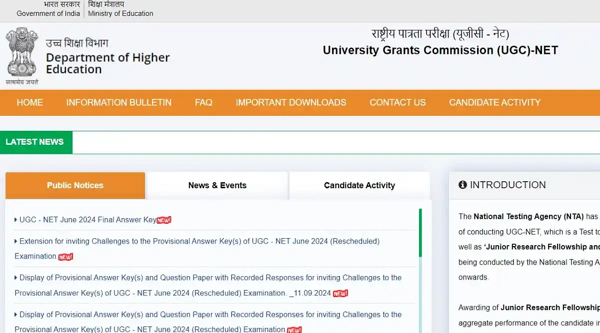 UGC NET June Final Answer Key 2024 (Released): Check Direct Link To Download PDF