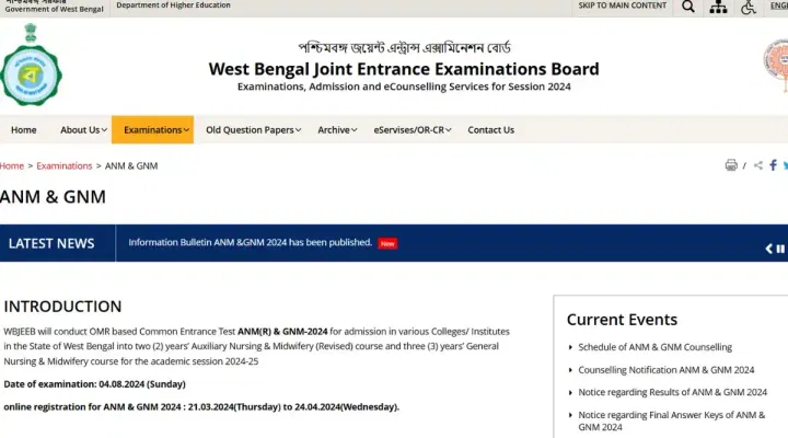WB ANM GNM Round 1 Counselling Registration 2024 Begins: Application Link, Last Date, Instructions
