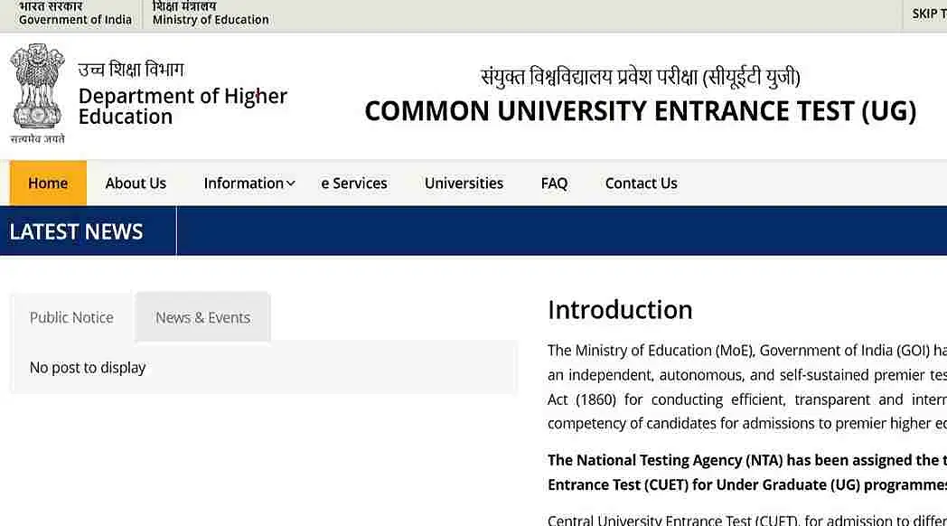 CUET UG 2025 Official Website Launched; Registration Expected Soon