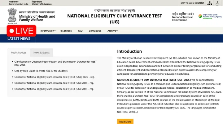 NEET UG Application Form 2025 (Live Updates): Registration to Begin Soon, Exam Date