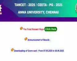 TANCET Result 2025 Download Link Activated