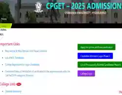 TG CPGET Final Phase Web Options 2025 Release Date