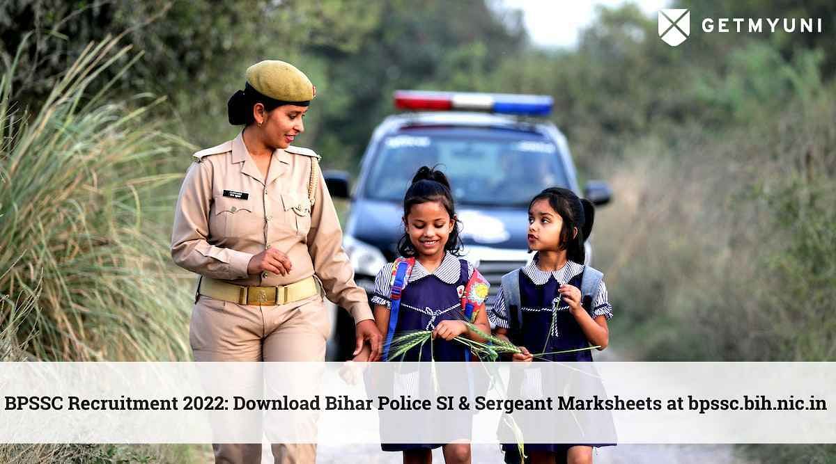 BPSSC Recruitment 2022: Download Bihar Police SI and Sergeant Marksheets at bpssc.bih.nic.in
