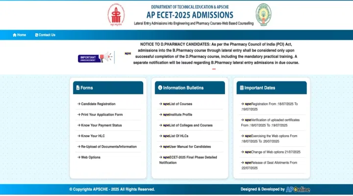 AP ECET Second Phase Web Options 2025 (Begins): Last Date, Instructions