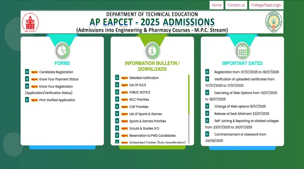 AP EAMCET Counselling Registration 2025 (Begins): Direct Link, Instructions