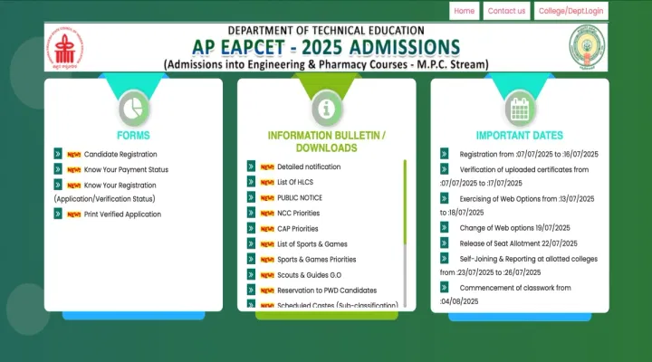 AP EAMCET Counselling Registration 2025 (Begins): Direct Link, Instructions