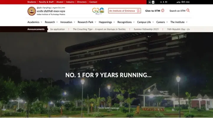 JoSAA IIT Madras Round 1 Closing Rank 2025 (Released): Course Wise Cutoff