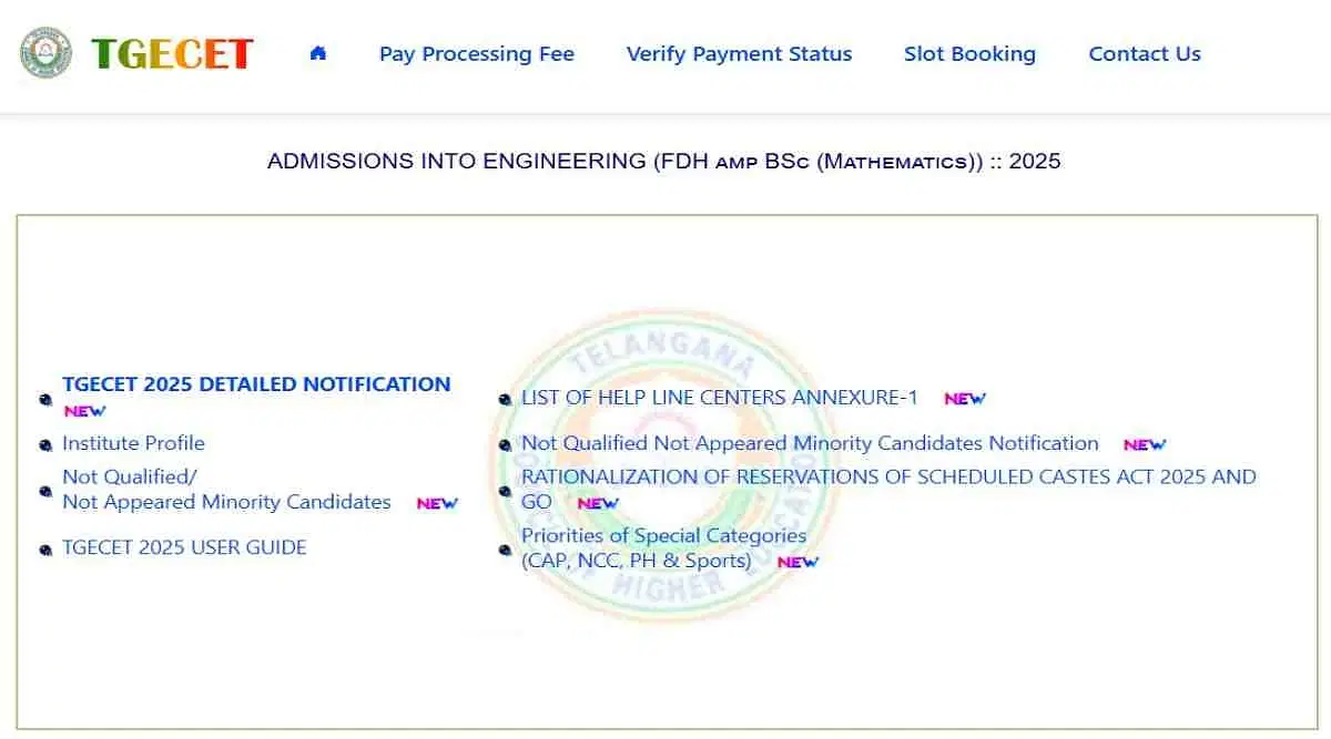 TS ECET Counselling 2025 Registration Last Date Today