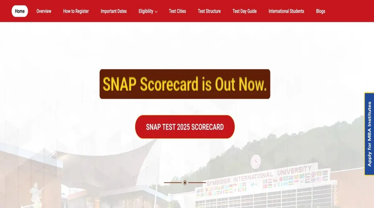 SNAP 2025 Toppers List LIVE: Top Performing Candidates, Percentile