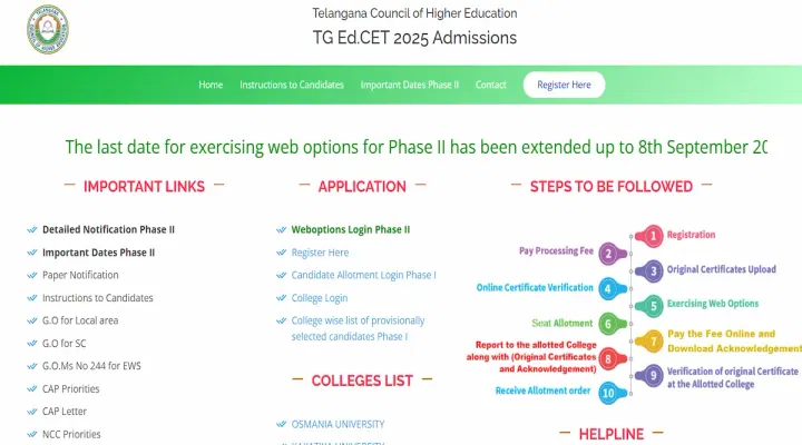 TG EDCET Phase 2 Allotment Result 2025 Release Time