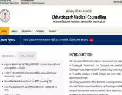 CG NEET UG Mop Up Round Choice Filling 2025 Closes Today on October 23