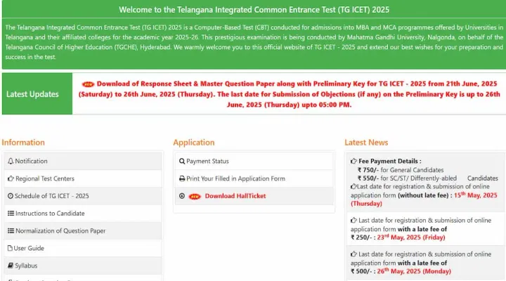 TG ICET Results 2025 (Today): Release Time, Instructions