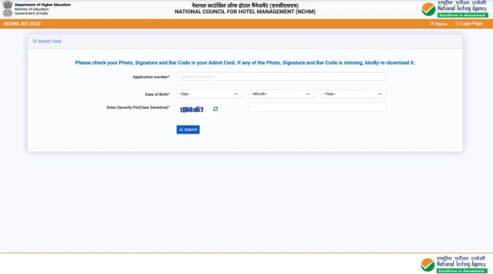 NCHMCT Admit Card 2025 Download Link (Activated)
