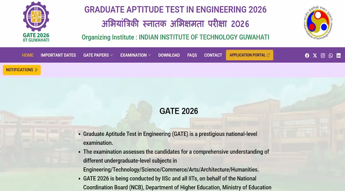GATE 2026 Registration Without Late Fees Closes Today on September 28