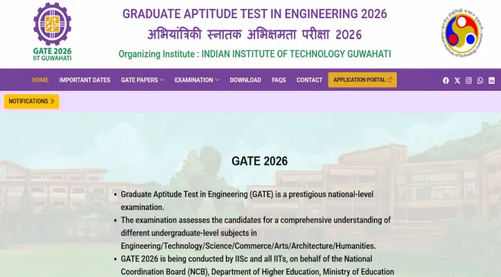 GATE 2026 Registration Without Late Fees Closes Today on September 28