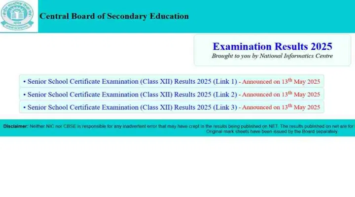 CBSE 12th Result 2025 Download Link (Activated)